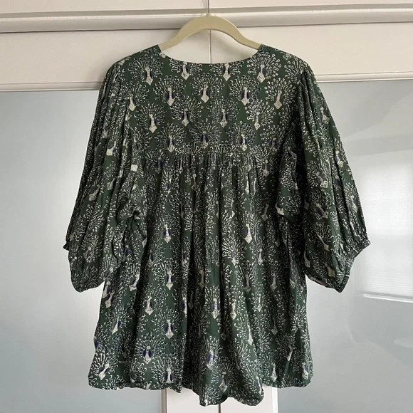 Mirth Belem Top in Green Peacock, size L - Picture 2 of 4